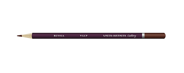Карандаш цветной художественный "VISTA-ARTISTA" "Gallery"  заточенный 724 Махагон коричневый (Mahogany brown)