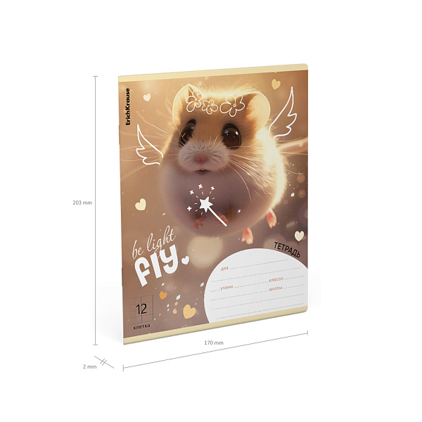 Тетрадь 12 л. кл. "Fluffy" ErichKrause  MIX-PACK