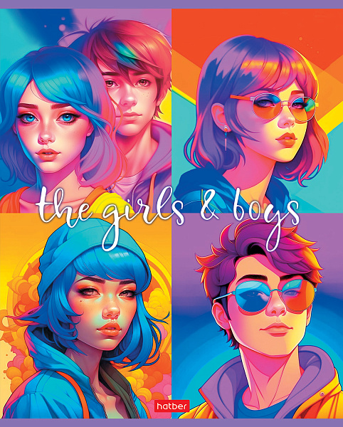 Тетрадь 48 л. кл. "Новое поколение" 65г/кв.м 5 диз.в блоке скругл.углы