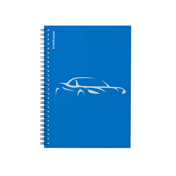 Тетрадь с пластиковой обложкой на спирали ErichKrause Mirage, синий, A5, 80 л. кл.