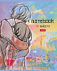 Тетрадь 48 л. кл. "Притяжение" на скобе, скругл.углы  