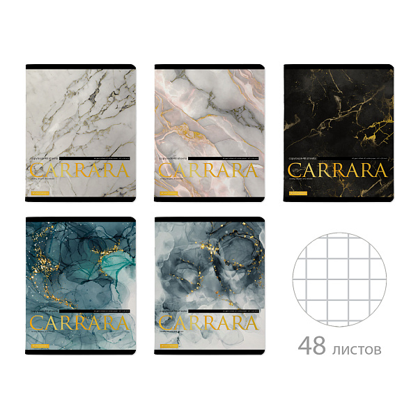 Тетрадь 48 л. кл. "CARRARA"