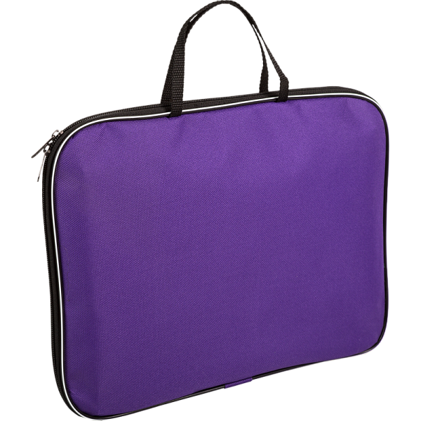 Папка менеджера "deVENTE" A4 (35x27x2 см) текстильная, на молнии с трех сторон, с текстильными ручками увеличенной длины 24 см, сиреневая