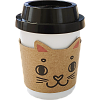 Точилка для карандашей "deVENTE. MooreCafe" 2 отверстия, пластмассовая с контейнером, каждая с индивидуальной маркировкой, с 4-мя разными кошачьими мордочками на капхолдере