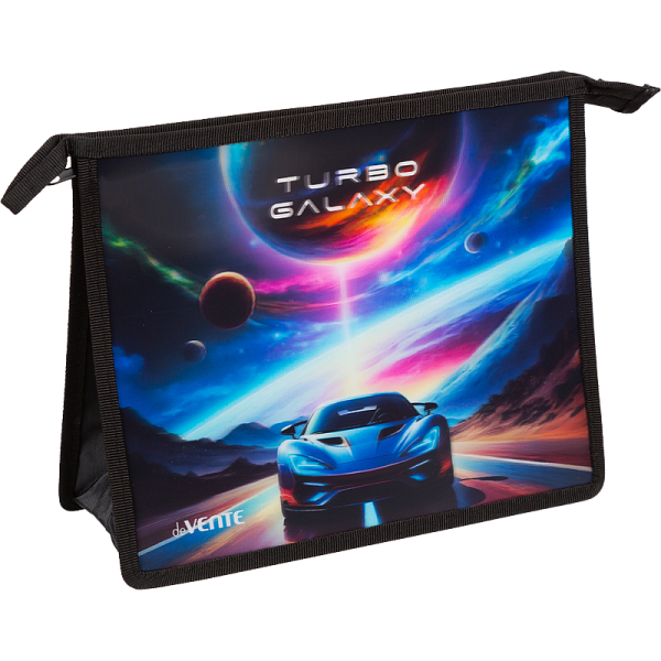 Папка для тетрадей 3D "deVENTE. Turbo Galaxy" A5 (243x200x80 мм) с текстильным расширением 80 мм, на молнии сверху, пластик 400 мкм, в пластиковом пакете