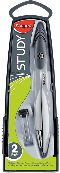 Циркуль 120 мм Maped Study с грифелем, +футляр с доп.гриф