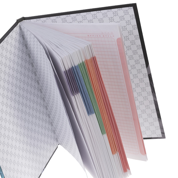 Бизнес-блокнот А5 80 л. кл. тв.переплет "Хрупкие лепестки" 167х216мм 5-цв. блок запечат. форзац мат.ламин. 3D лак