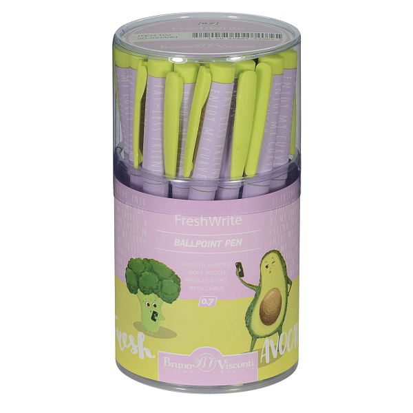 Ручка шариковая 0,7 мм "FreshWrite. Авокадо. Селфи" СИНЯЯ
