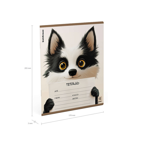 Тетрадь 12 листов в клетку ErichKrause Note Friends, (в плёнке )_MIX-PACK