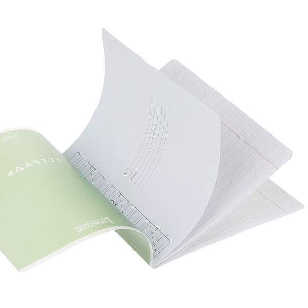 Тетрадь 12 листов в косую линию пластиковая обложка "Цветной набор" 60-65г/кв.м на скобе с печатью запечатанный тит.лист 5 диз.в блоке