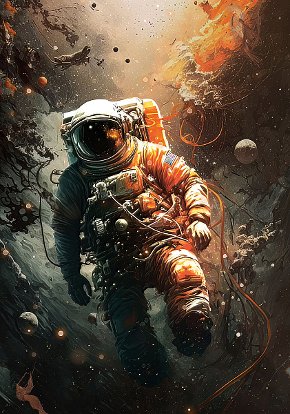 Пазл 1000 эл. "Космонавт в бесконечности" "ФРЕЯ"