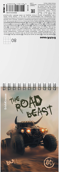 Блокнот А6 80 л. на спирали ErichKrause Road Beast, MIX-PACK
