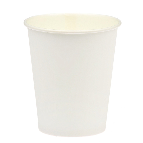 Стакан бумажный 250 мл 80 мм холодное/горячее, БЕЛЫЙ 50 штук в упаковке