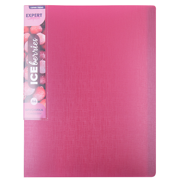 Папка 20ф А4 "Expert Complete" Trend ICEberries 600 мкм  20 мм  1 шт. брусника