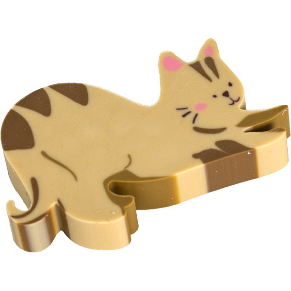 Ластик "deVENTE. Funny Cat" в форме кошек, 38 x 26 x 7 мм, ассорти 4 цвета, в индивидуальной упаковке со штрих кодом