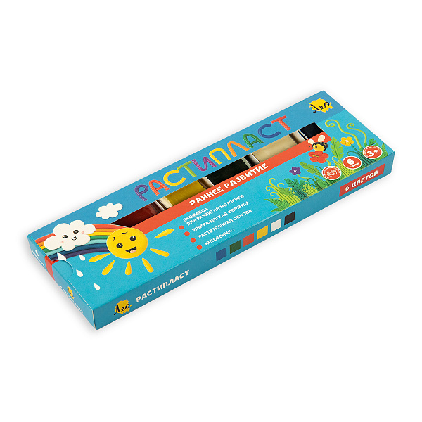 Пластилин 6 цв. "Растипласт" Лео