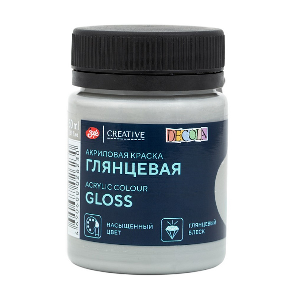 Акрил 50 мл глянц. Декола Нейтрально-серая