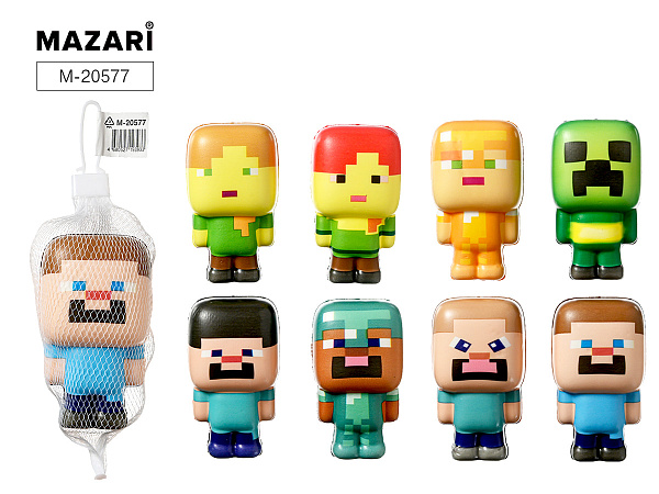 Игрушка-антистресс 9х5,5 см "M-CRAFT", ПВХ- сетка, МИКС 8 видов