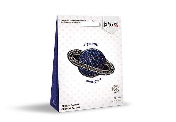 Набор для вышивания "Klart"  "Брошь. Сатурн" 7.5  х 4.5  см