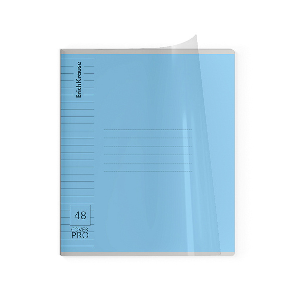 Тетрадь 48 листов в линию пластиковая обложка ErichKrause Классика CoverPrо glossy, А5+, на скобе  MIX-PACK