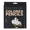 Карандаши 24 цв. "BLACK EXELLENCE", ГУСИ
