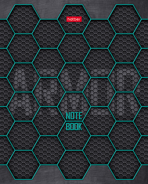 Тетрадь 96 листов в клетку "Векторные линии", обложка мелованный картон, глянцевая ламинация, 60 г/м2