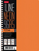 Тетрадь 96 л. кл. Пластиковая обложка на гребне ЕВРО "LINE NEON" Оранжевая  4 цв.разделителя с линейко