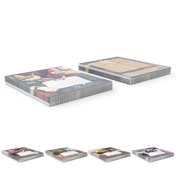 Тетрадь 18 листов в клетку "Cat Boss" ErichKrause (в плёнке по 10 шт.) Микс