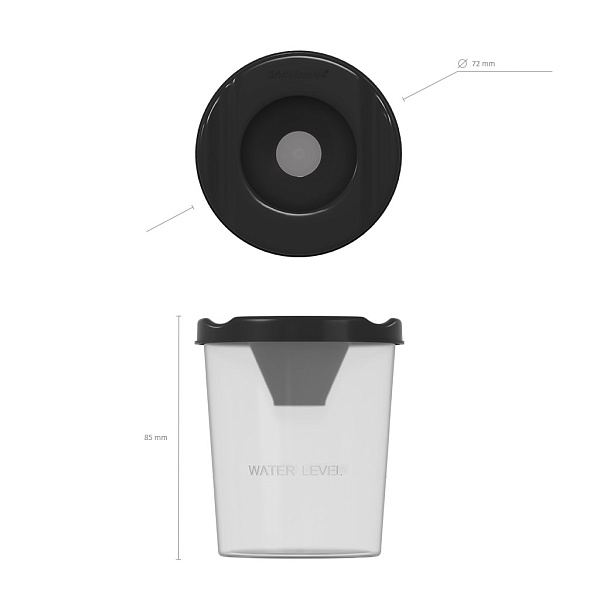 Стакан непроливайка ErichKrause Classic, черный