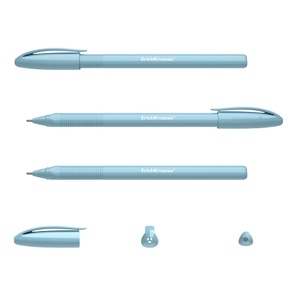 Ручка шариковая ErichKrause U-108 Stick Pastel 0.7, Ultra Glide Technology, СИНЯЯ