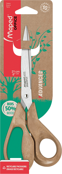 ADVANCED WOOD Ножницы эргономичные асимметричные, 21 см, в блистере (10228010/220523/5042496/02    , КИТАЙ)