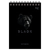 Блокнот А6, 60 листов на гребне, BG "Just black", мягкая обложка мелованный картон, 60 г/кв.м