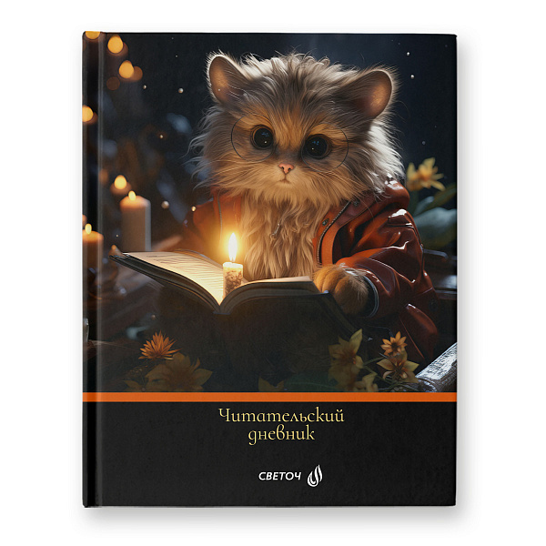 Дневник читательский А5 40 л. "Книголюб" глянцевая ламинация, твердый переплет, сшивка 65 г/кв.м 00984 "Светоч"