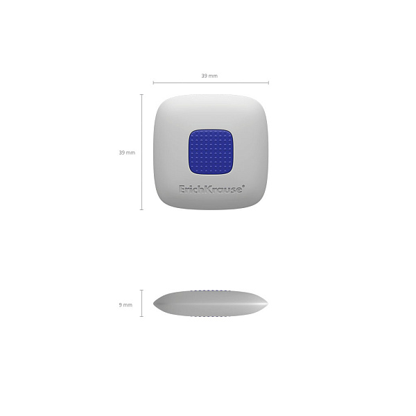 Ластик с пластиковым держателем ErichKrause® Smart Mini Square (в пакете с европодвесом)