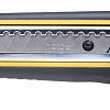 Нож Канцелярский 9мм Hatber RAPID "AUTO-LOCK",прорезиненный корпус металл.направл. в блистере с евро