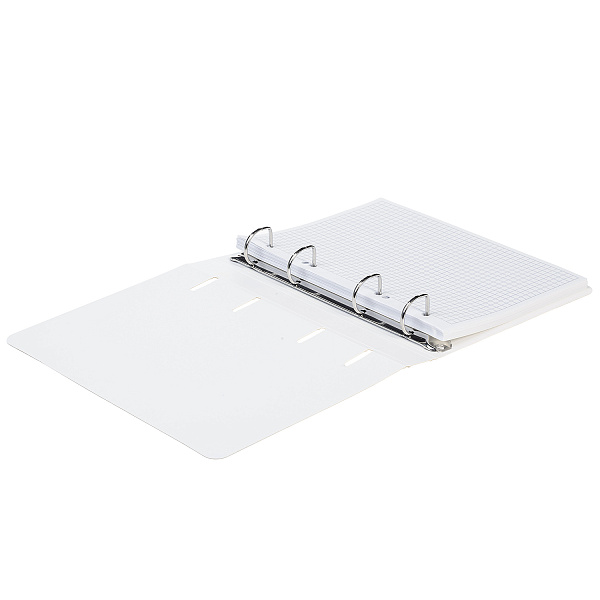 Тетрадь на кольцах А5 80 листов в клетку "Цветная линия" 60-65г/кв.м Слим-картон с высечкой под кольца  мат ламин,тиснение в индив.упак.