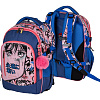 Рюкзак "deVENTE. Ergo. Forever Young" школьный 39x28x20 см (18 л) 850 г, текстильный, 2 отделения на молнии, одно с уплотненным отделением для ноутбука до 15 дюймов и книг и карманом для учебников, второе с органайзером и карабином для ключей, передн