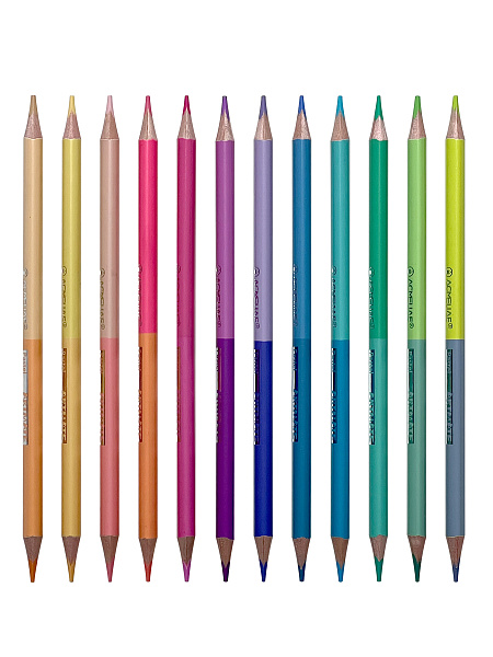 Карандаши 24 цв. ACMELIAE Pastel Artmate двусторонние 12шт/24цв. в картоне,