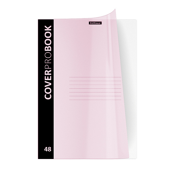 Тетрадь А4 48 л. кл. Пластиковая обложка ErichKrause CoverProBook Pastel, розовый