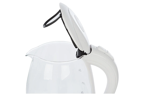 Чайник электрический ENERGY E-262, стекло, 1.7 л, 2200 Вт, белый