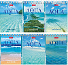 Блокнот А7 60 л. кл. на гребне "AQUA" 65г/кв.м Обл. мел.картон 
