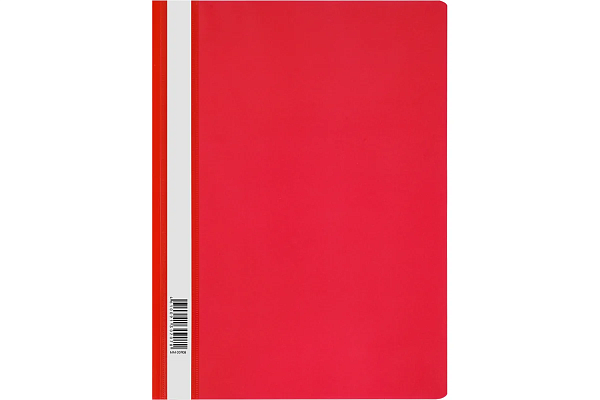 Скоросшиватель А4 с верх. прозр. листом, 100/120 мкм, красная, Стамм
