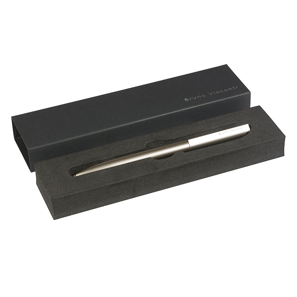 Ручка "TORINO" в подарочном футляре, 1,0 ММ, СИНЯЯ (корпус шампань, футляр черный)