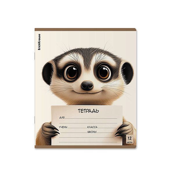 Тетрадь 12 листов в клетку ErichKrause Note Friends, (в плёнке )_MIX-PACK