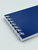 Блокнот А7 (68 х 99 мм) 32л.кл.на гребне Синяя,обл.дизайнерский картон,блок офсет
