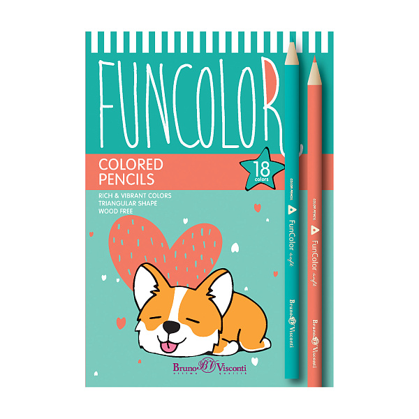Карандаши 18 цв. "FUNCOLOR" пластиковые