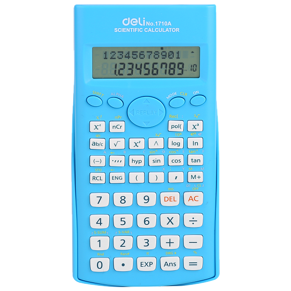 Калькулятор научный Deli E1710A/BLU синий 10+2-разр.