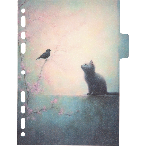 Разделитель листов "deVENTE. Cat Story" A5 (160x210 мм) полипропилен 140 мкм, искрящаяся фактура, с рисунком, 5 шт, индивидуальная упаковка