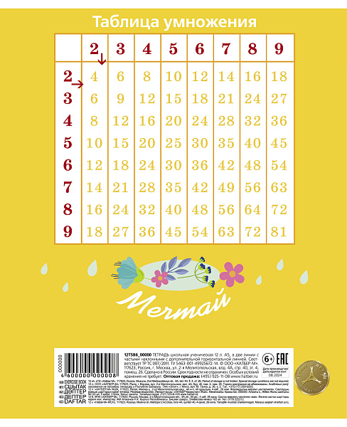 Тетрадь 12 л. кл. "Под дождиком" 65г/кв.м 5 диз.в блоке скругл.углы 