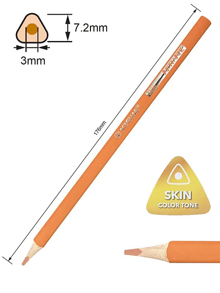 Карандаши 12 цв. ACMELIAE Skin Artmate телесные в картонном футляре,